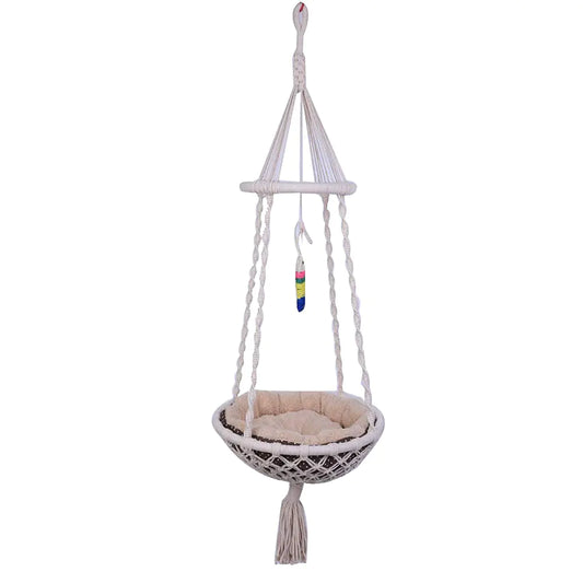 laddawan Macramé Hanging Cat Hammock